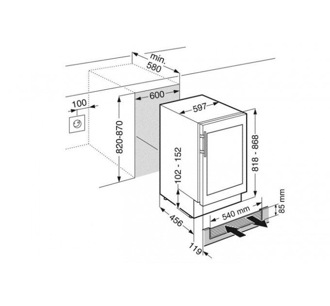 Вбудована винна шафа Fabiano FWC 820 Inox