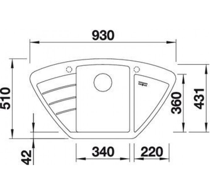 Кухонная мойка Blanco ZIA 9E 514764 антрацит