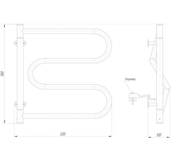 Рушникосушарка Mario Ласо-І 515х485/55 (2.3.0600.12.P)
