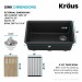 Кухонна мийка Kraus KGUW2-30MBL