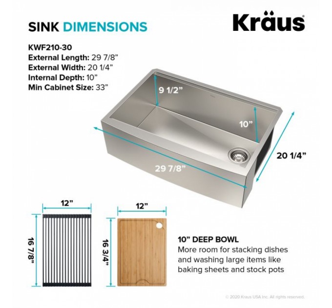 Кухонна мийка Kraus KWF210-30