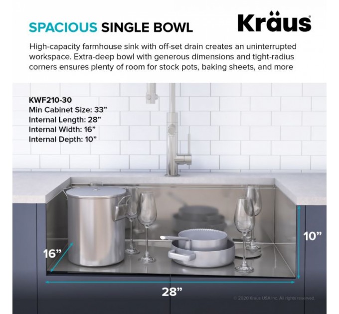 Кухонна мийка Kraus KWF210-30