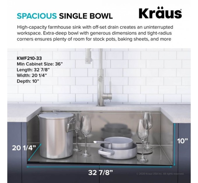 Кухонна мийка Kraus KWF210-33