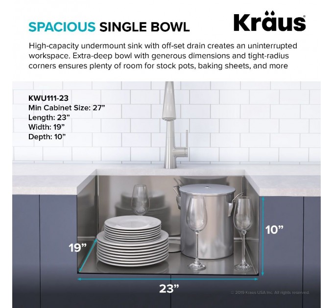 Кухонная мойка Kraus KWU111-23