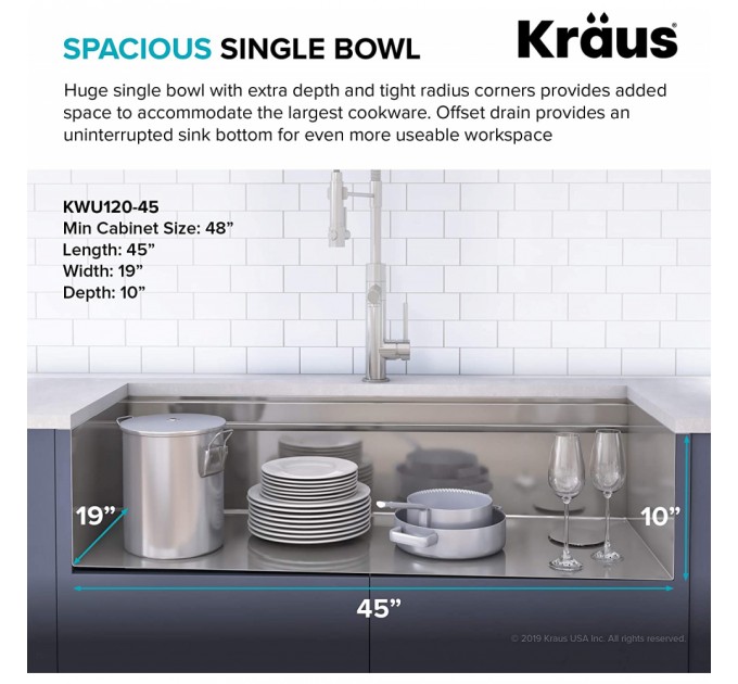Кухонная мойка Kraus KWU120-45
