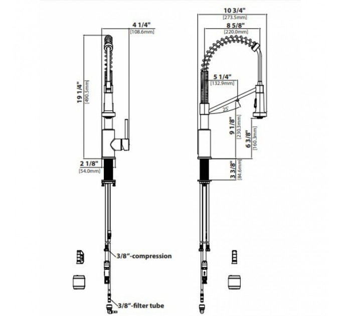 Смеситель кухонный Kraus Bolden KFF-1610CH
