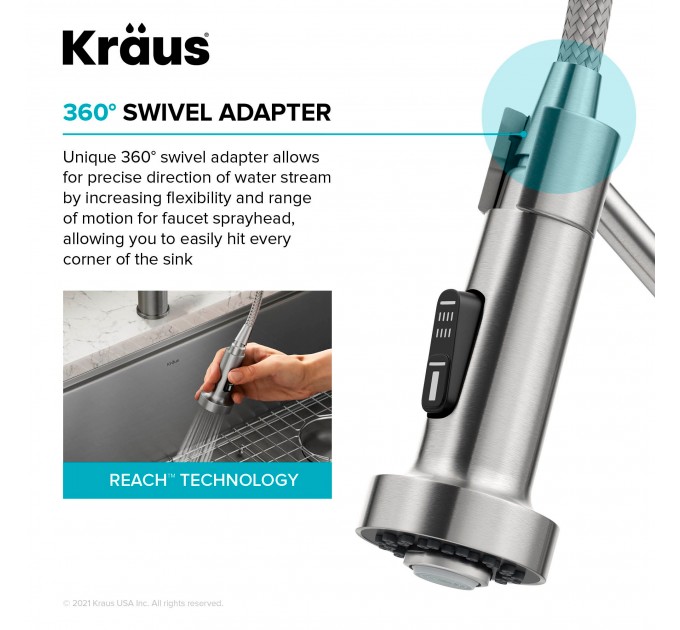 Смеситель кухонный Kraus Bolden KFF-1610MB