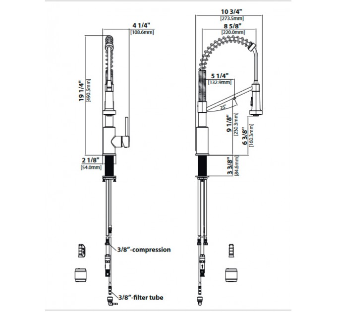 Смеситель кухонный Kraus Bolden KFF-1610MB
