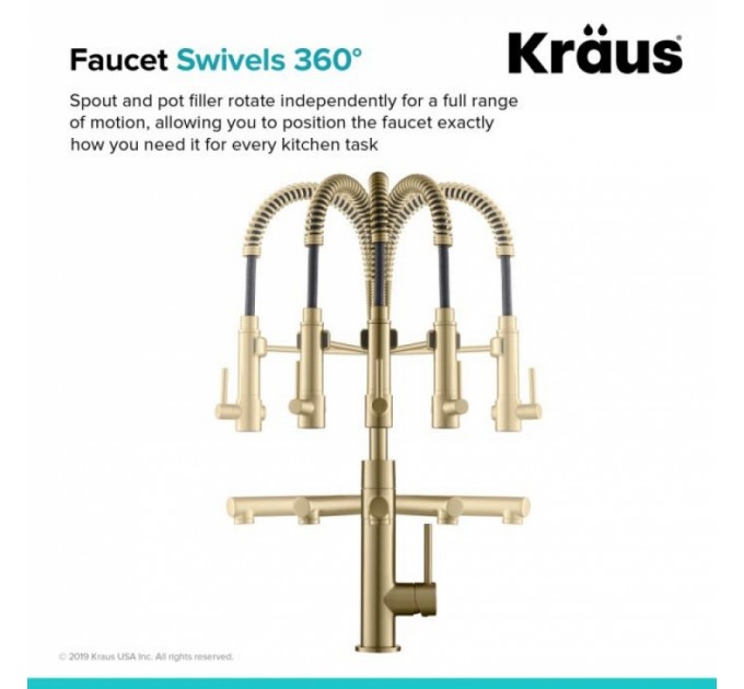 Смеситель кухонный Kraus Artec Pro KPF-1603BGMB