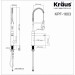 Смеситель кухонный Kraus Artec Pro KPF-1603BGMB