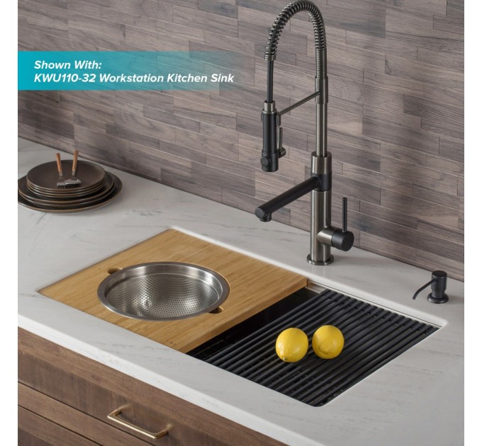 Змішувач кухонний Kraus Artec Pro KPF-1603MBSB