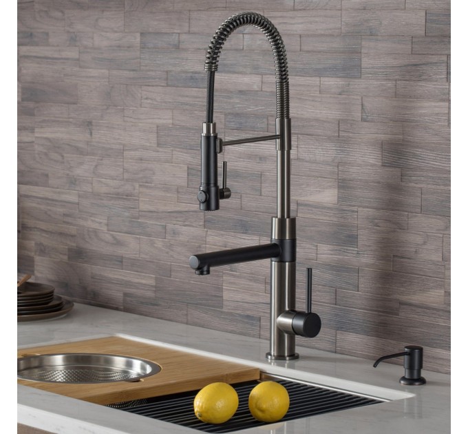 Змішувач кухонний Kraus Artec Pro KPF-1603MBSB
