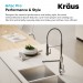Змішувач кухонний Kraus Artec Pro KPF-1603MBSB