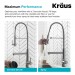 Змішувач кухонний Kraus Artec Pro KPF-1603MBSB