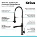 Змішувач кухонний Kraus Artec Pro KPF-1603MBSB