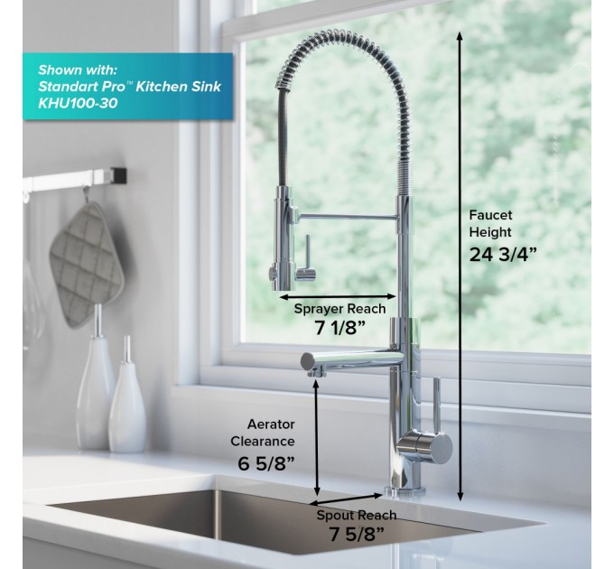 Смеситель кухонный Kraus Artec Pro KPF-1603SFACBMB
