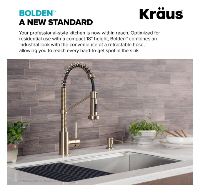 Смеситель кухонный Kraus Bolden KPF-1610BG