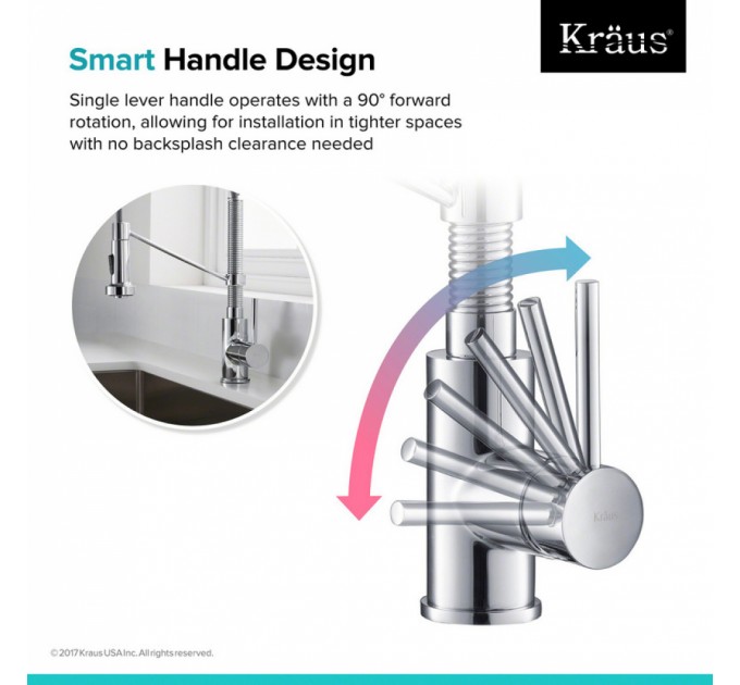 Смеситель кухонный Kraus Bolden KPF-1610CH