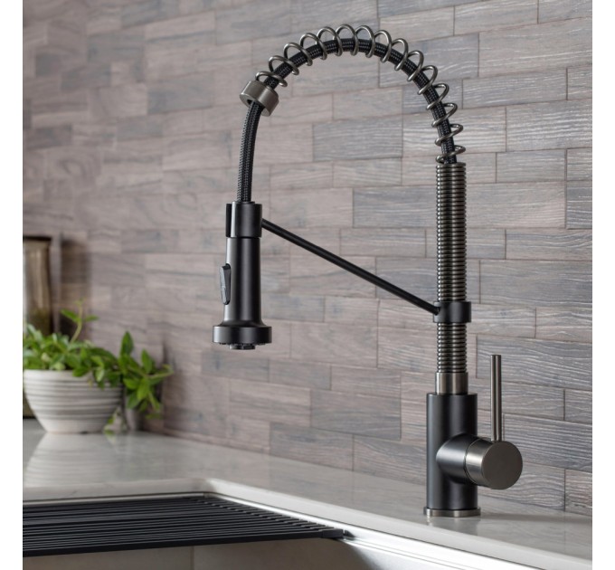 Смеситель кухонный Kraus Bolden KPF-1610MBSB