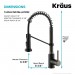 Смеситель кухонный Kraus Bolden KPF-1610MBSB