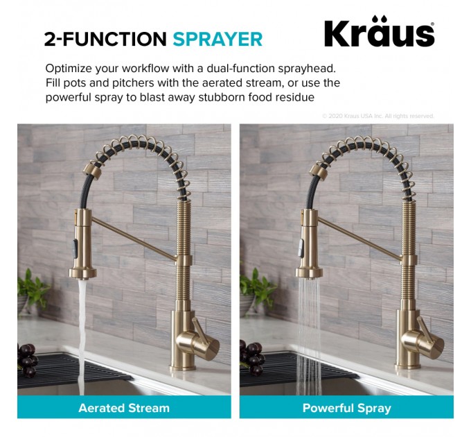 Смеситель кухонный Kraus Bolden KPF-1610SFACB