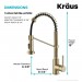 Смеситель кухонный Kraus Bolden KPF-1610SFACB
