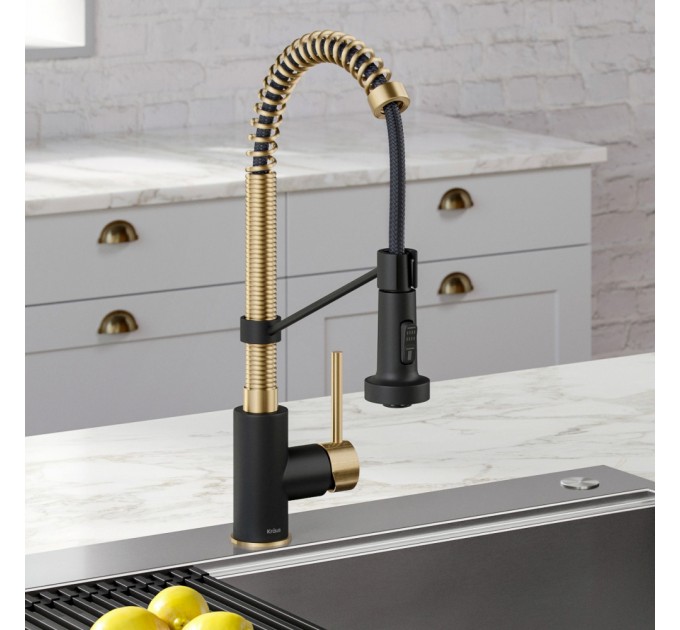Змішувач кухонний Kraus Bolden KPF-1610SFACBMB