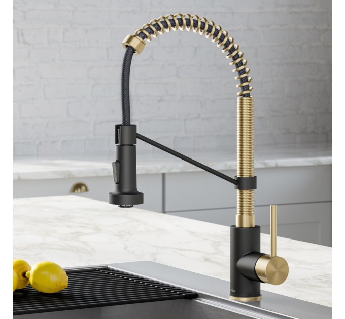 Змішувач кухонний Kraus Bolden KPF-1610SFACBMB
