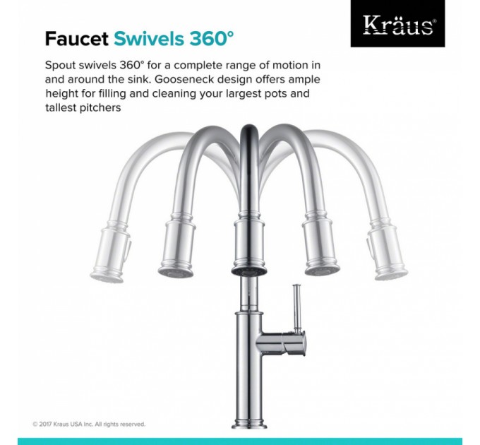 Смеситель кухонный Kraus Sellette KPF-1680SFS