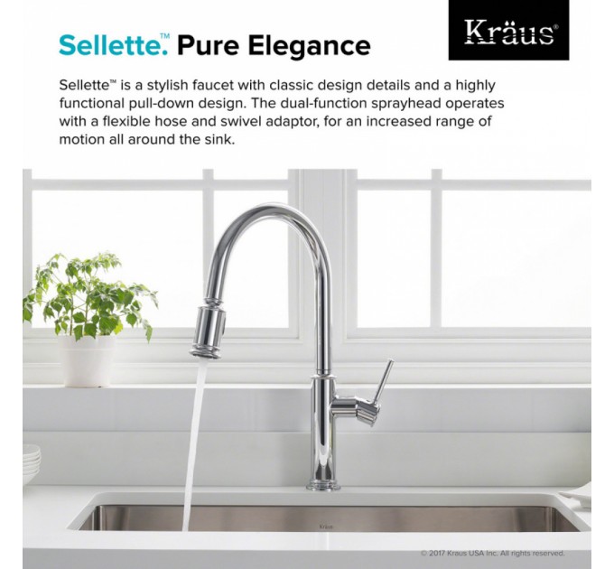 Смеситель кухонный Kraus Sellette KPF-1680SFS