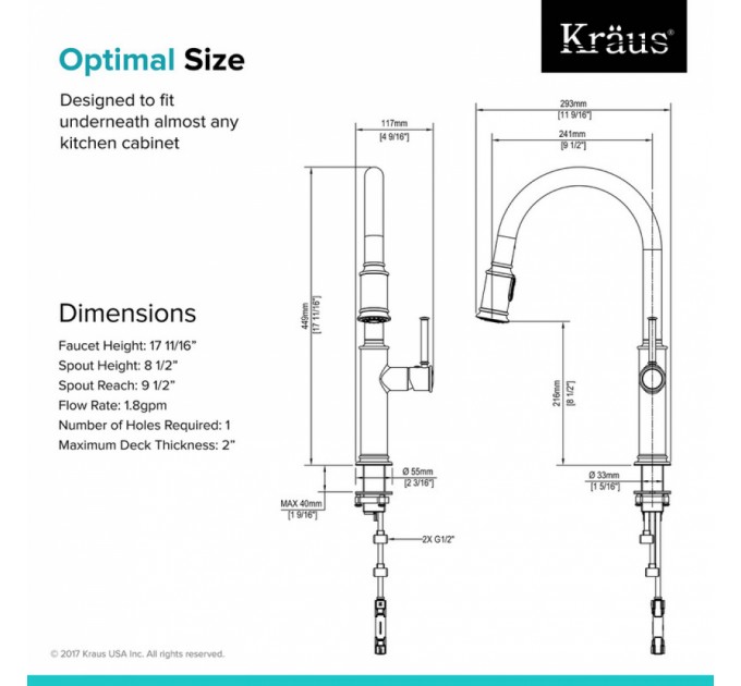 Смеситель кухонный Kraus Sellette KPF-1680SFS