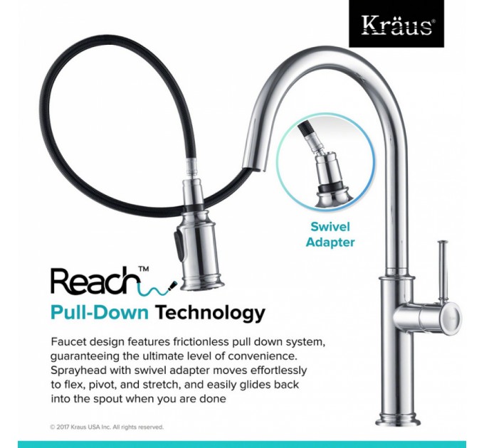 Смеситель кухонный Kraus Sellette KPF-1680SFS