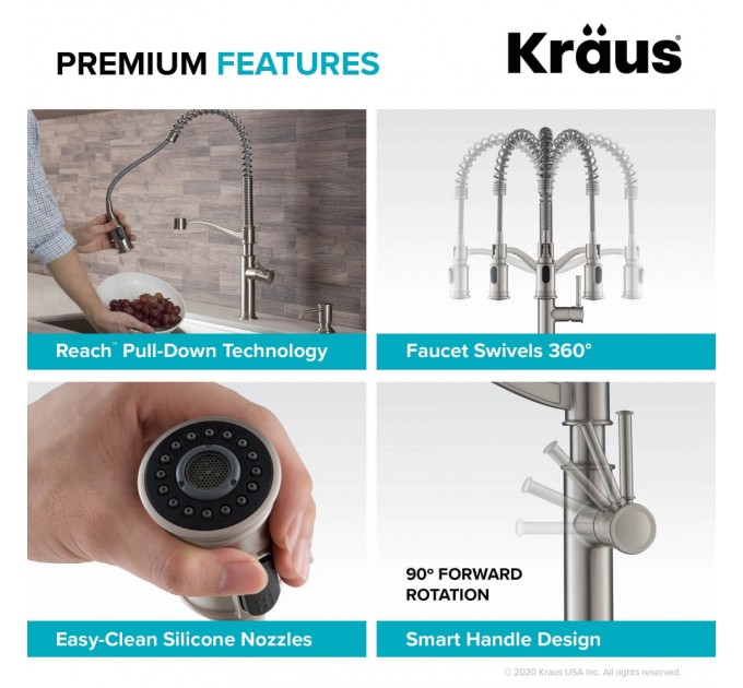 Смеситель кухонный Kraus Sellette KPF-1683SFS