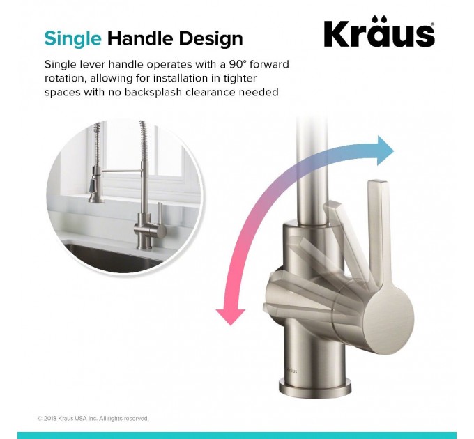 Смеситель кухонный Kraus Britt KPF-1690SFS