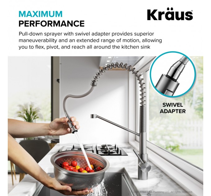 Смеситель кухонный Kraus Oletto KPF-2631MB