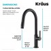 Смеситель кухонный Kraus Oletto KPF-2820MB