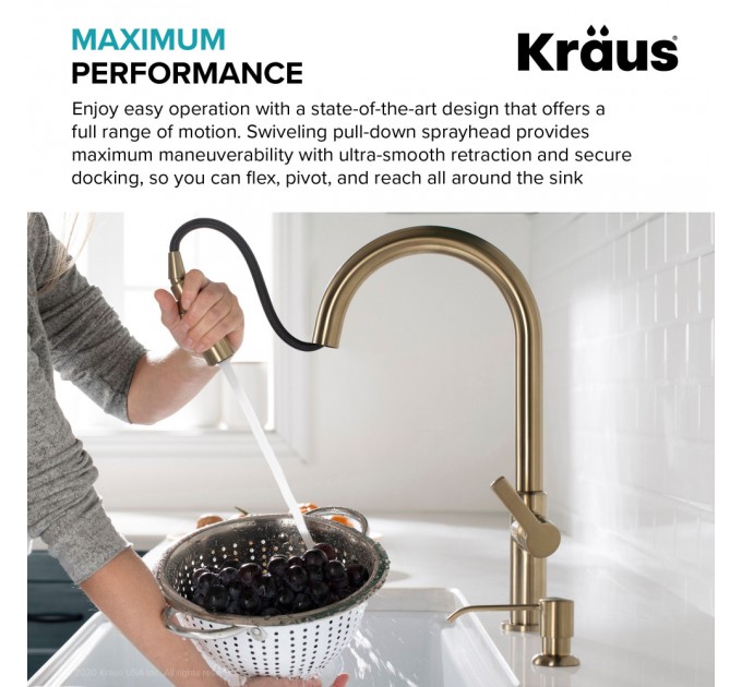 Смеситель кухонный Kraus Oletto KPF-2820MB