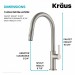 Смеситель кухонный Kraus Oletto KPF-2820SFS