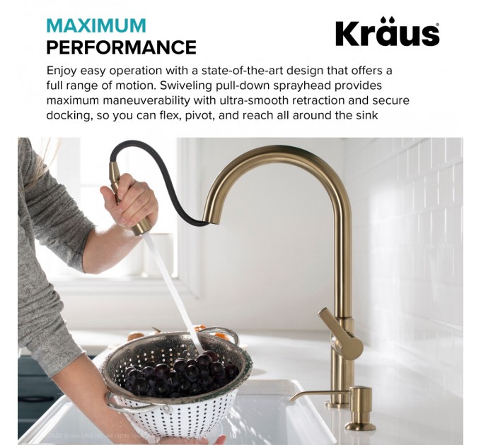 Смеситель кухонный Kraus Oletto KPF-2820SFACB