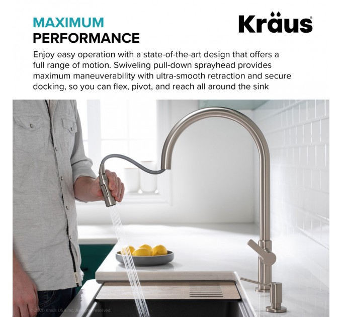 Смеситель кухонный Kraus Oletto KPF-2821BB