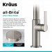 Смеситель кухонный Kraus Oletto KPF-2821SFS