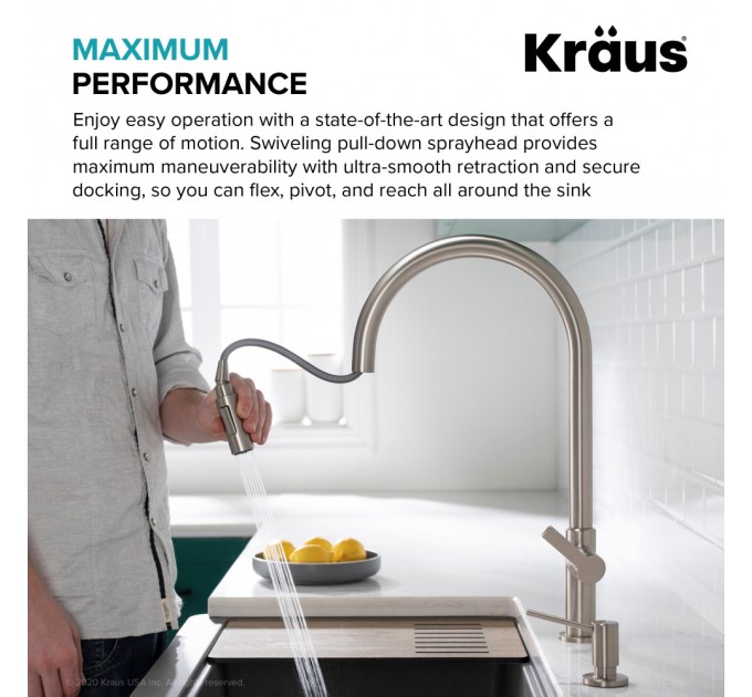 Смеситель кухонный Kraus Oletto KPF-2821SFACB