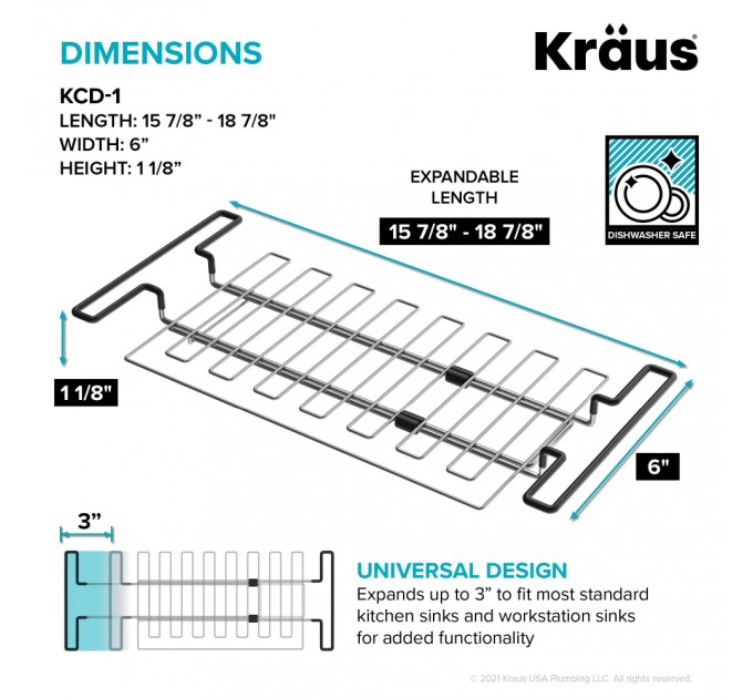 Раздвижная сушка для посуды Kraus KCD-1