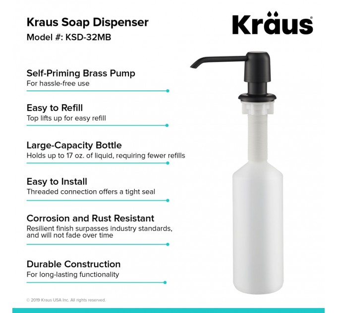 Дозатор миючого засобу Kraus KSD-32MB