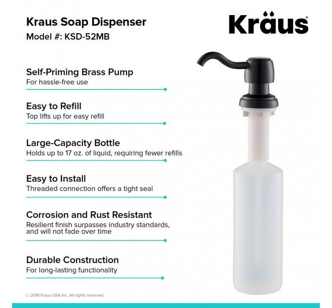 Дозатор миючого засобу Kraus KSD-52MB
