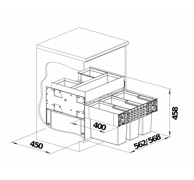Система сортировки отходов Blanco SELECT II 60/3 Orga 526209