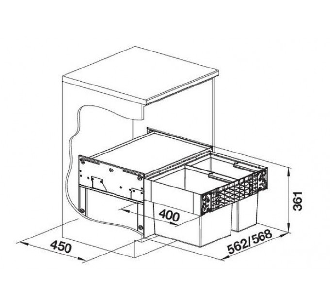 Система сортування відходів Blanco Select II 60/2 526203