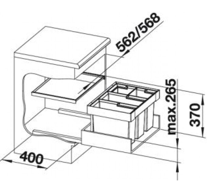 Система сортування відходів Blanco Flexon II 60/4 521474