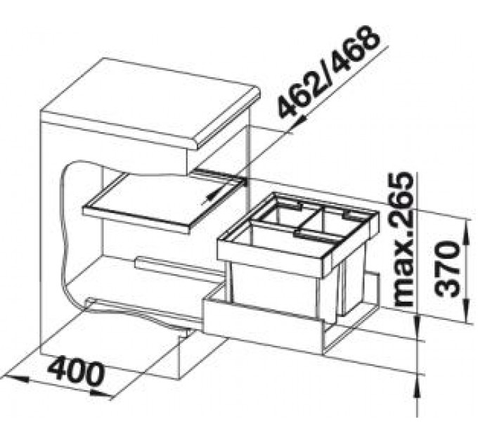 Система сортування відходів Blanco Flexon II 50/3 521470