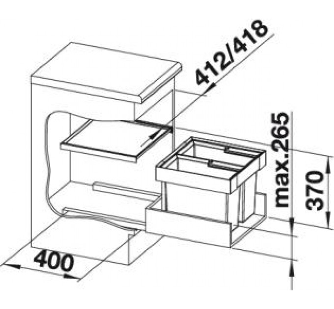 Система сортування відходів Blanco Flexon II 45/2 521468